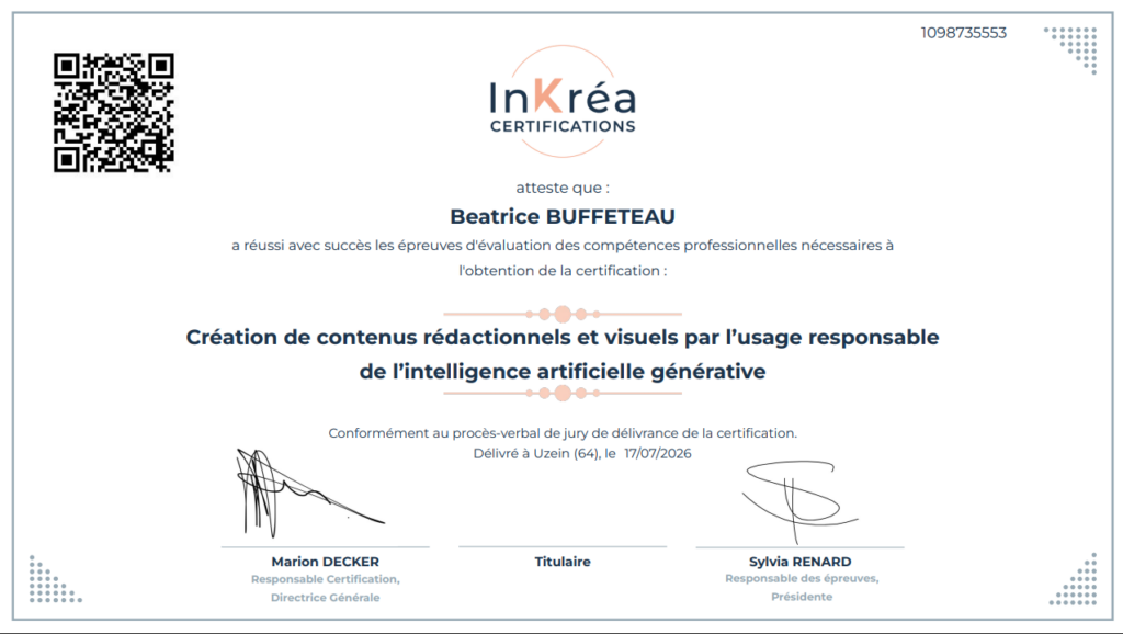 certification d une formation sur l utilisation responsable de l IA